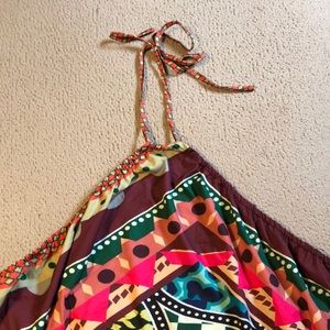 4XL handkerchief hem tank dress.  Tie around neck. Multi colored.  Never worn!!